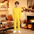 thumbnail image 2 of Boys Solid Hooded Onesie for Halloween, Full Zip Plush Jumpsuit with Ribbed, 2 of 6