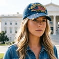 thumbnail image 3 of ZROVA Vintage USA 250th Anniversary Hats 2 Pack - 1776-2026 Distressed Baseball Caps with Embroidered Flag, Washed Denim Dad Hats, 3 of 9