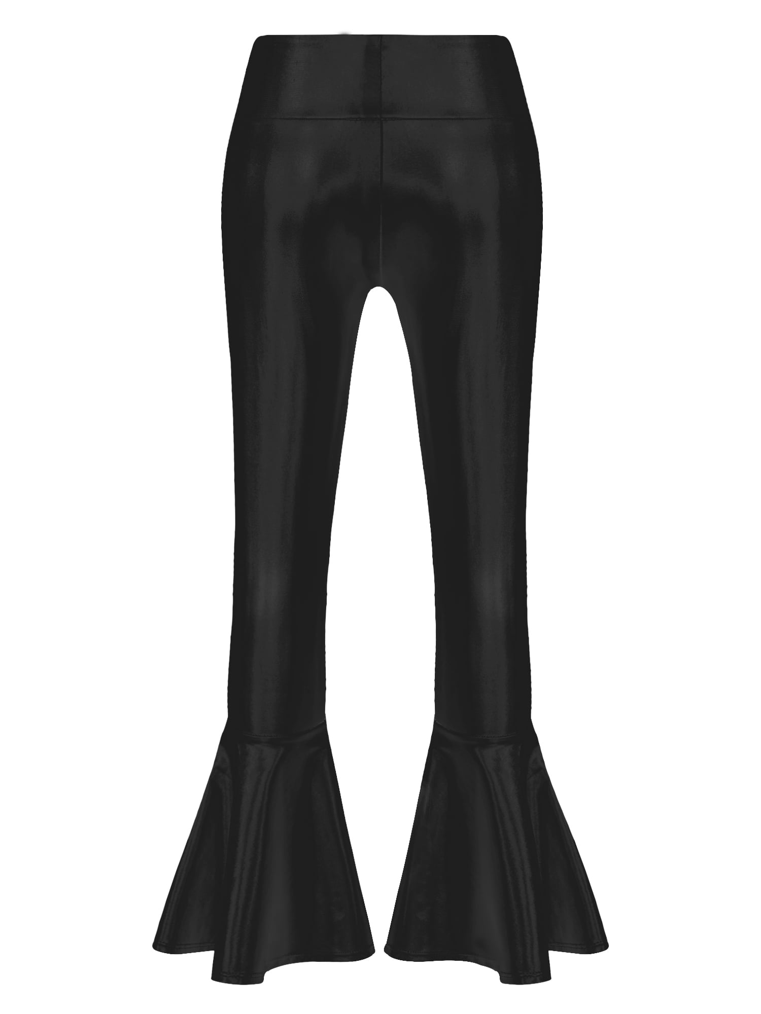 CHICTRY Girls Shiny Metallic Flared Pants Bell Bottoms Bronzing Cloth