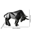 thumbnail image 4 of CoudarTitie Majestic Resin Winged Bull Sculpture Feng Shui Ornament Modern Abstract Figurine Decorative Collectible for Entryway Tabletop Desk Shelf Office, 4 of 8