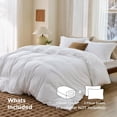 thumbnail image 3 of White Duvet Cover Queen Size - Soft Double Brushed Bedding Set for Kids & Adults, Zipper Closure, 3 Pieces, Includes 1 Duvet Cover (90"x90") & 2 Pillow Shams, NO Comforter, 3 of 4