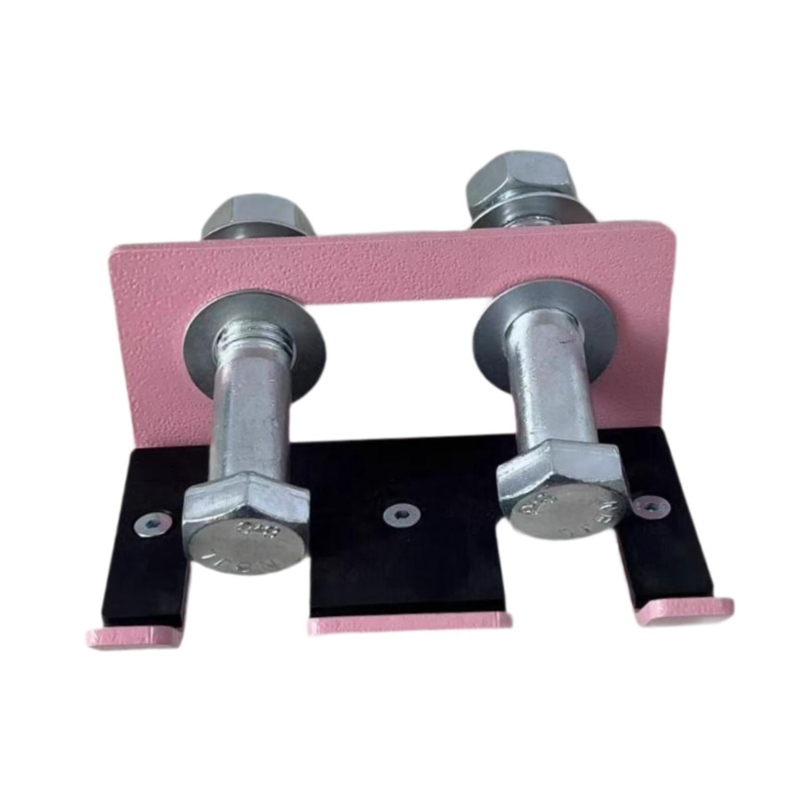 QccHieUs Barbell Holder for Squat Rack Double Barbell Hanger for 26mm Hole Gym Bar Holder Pink