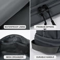 thumbnail image 6 of Wrangler Unisex Travel Toiletry Bag Waterproof Hanging Dopp Kit Dual‑Layer Wet‑Dry Separation Cosmetic Organizer, Gray, 6 of 7