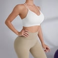 thumbnail image 3 of Women Bras Beautiful Back Running Sports Bra Medium And High Yoga Wear Shockproof Gathered Bra Fitness Sports Bras for Women White L, 3 of 3