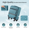 thumbnail image 6 of Ktaxon 20" Carry-on Luggage Softside Suitcases Oragnizer Bag with 360° Spinner Wheels Lightweight Travel Suitcase, Peacock Blue, 6 of 11