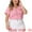 Pink, variant on Unique Bargains Women Plus Size Ribbed Knit Cut-Out Twist Short Sleeve Tee Shirt 1X Navy Blue