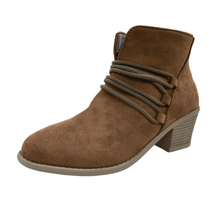 GHSOHS Cowboy Boots for Women Winter Boots Ankle Boots Shoes Leather Boots for Women Heel Pointed Toe Short Booties Walking Shoes Zipper Slip on Cowgirl Boots Western Cowgirl Boots Size 38