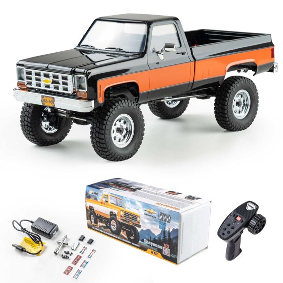 Camión RC FCX18 FMS 1/18 Chevrolet K10 4WD Crawler con LED negro