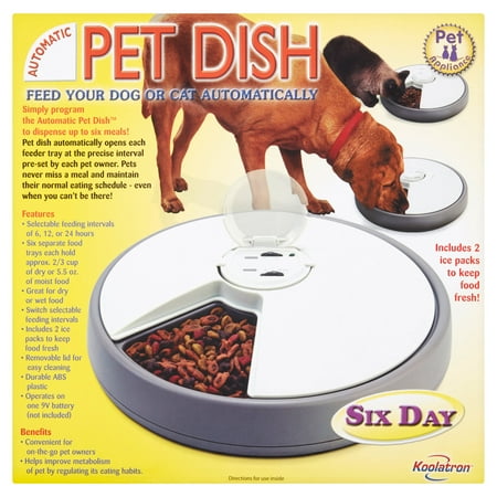 Automatic Pet Food Dispenser Dog Cat Feeder Dish Switch 6 Day Tray