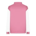 thumbnail image 4 of XPMWRP Women's Colorblock Button Jacket Loose Casual Long Sleeve Coat Outerwear Lightweight Fall Winter Trendy Jacket with Pockets Pink M, 4 of 7