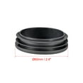 thumbnail image 2 of 4 Pcs 60mm Dia Plastic Tubing Plug Round Post End Caps for Handrail Stair Newel Guardrail Tube Black, 2 of 3