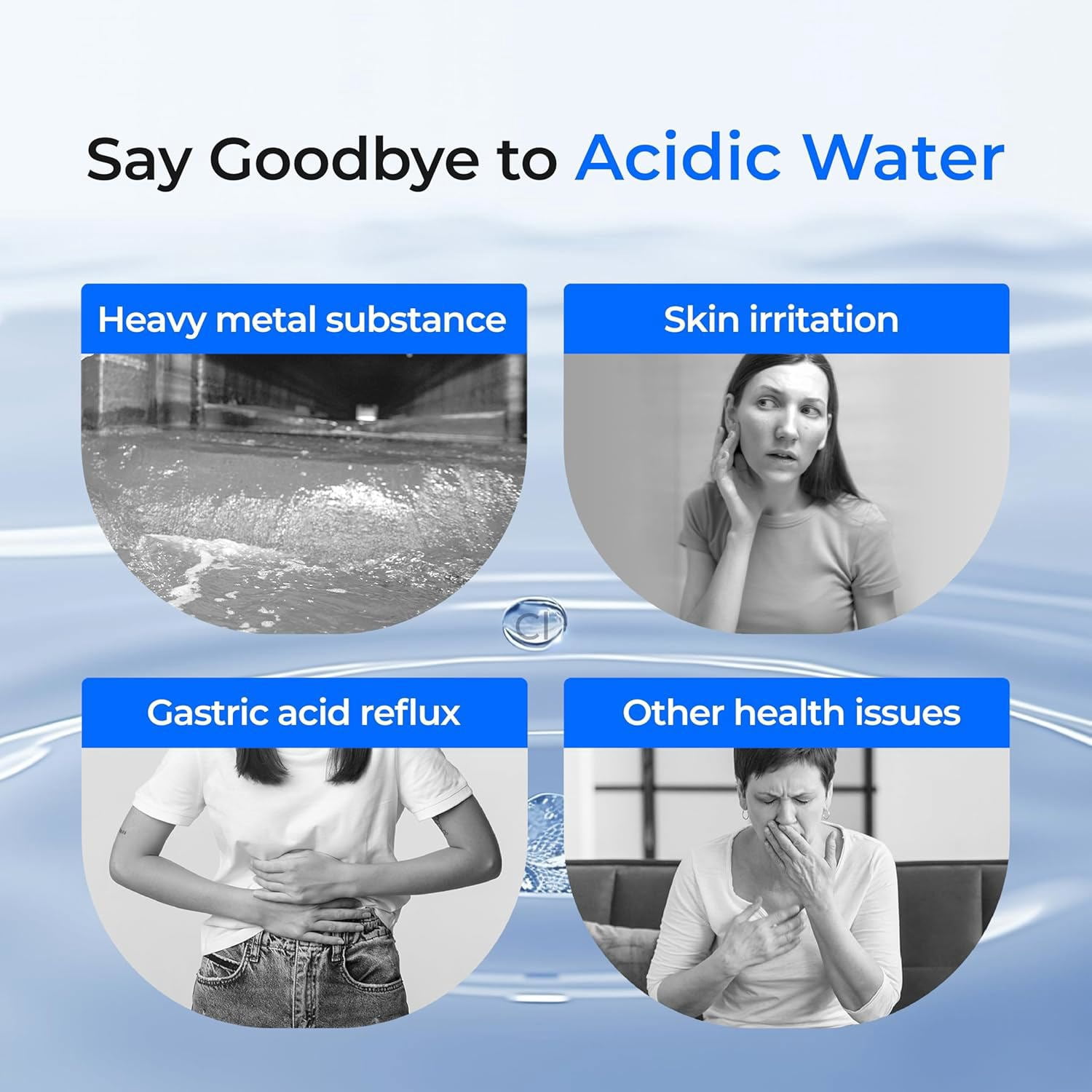 Waterdrop Alkaline WD-F45-AL Refrigerator Water Filter, Replacement for Samsung® DA97-17376B HAF-QIN/EXP, DA97-08006C, RF28R7201SR, RF28R7351SG, Enhances pH, 4 Pack