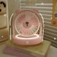 thumbnail image 1 of Ventilador de escritorio con forma de oso para dormitorio de niñas | Ventilador portátil pequeño con tres velocidades y viento potente | Luz nocturna silenciosa recargable por USB | Ideal par, 1 of 5