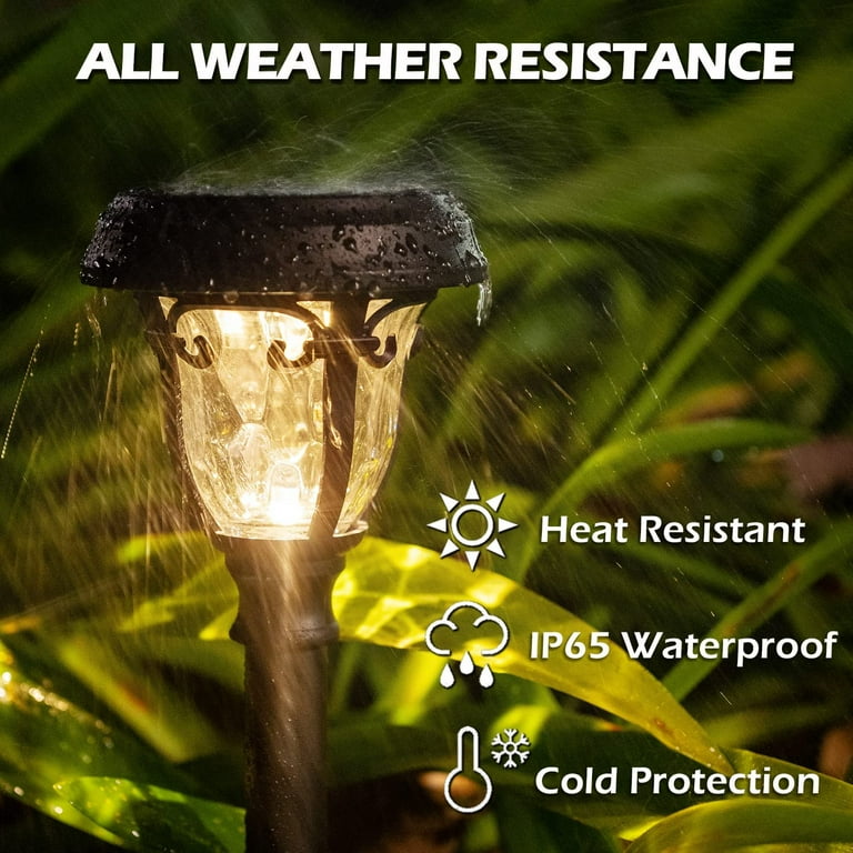 LeiDrail Solar Pathway Lights Outdoor 8 Pack 2 Modes Bright Solar