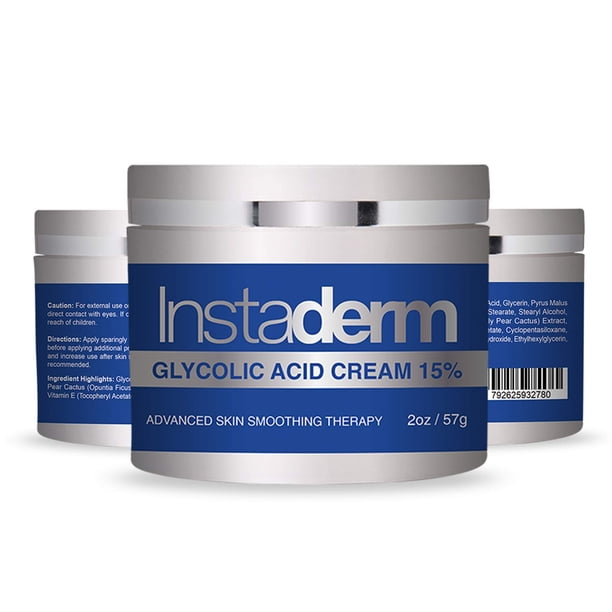 Crema antienvejecimiento con ácido glicólico al 15 %: el humectante facial alfa hidroxi reduce la apariencia de líneas finas, arrugas, manchas de la edad, manchas oscuras y cicatrices. Exfolia y suavi