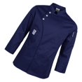 thumbnail image 4 of Chaquetas Abrigo de Manga Larga Uniformes Hotel Restaurantes - Azul oscuro, oscuro m Sunnimix uniforme de chaqueta de chef, 4 of 8