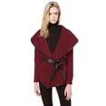 thumbnail image 1 of FashionOutfit Women's Casual Quilted Leather Biding Open Front Lapel Jacket, 1 of 4