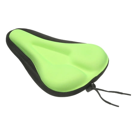 Bike Seat Cover Bicycle Saddle Cushion with Large Comfortable Silicone Gel Padded Oversized Paddle for Men Women Stationary Bikes, Green