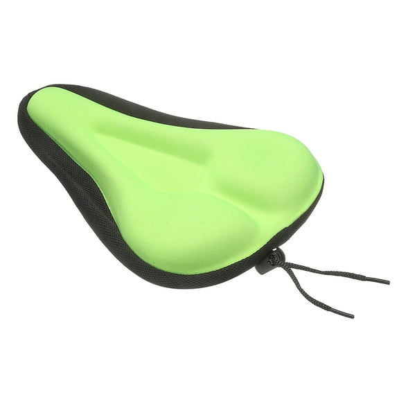 Bike Seat Cover Bicycle Saddle Cushion with Large Comfortable Silicone Gel Padded Oversized Paddle for Men Women Stationary Bikes, Green