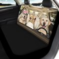 thumbnail image 4 of Uourmeti Golden Retriever Driving Print Car Seat Cover Sets 3 PCS, Car Seat Covers Set Polyester Interior Full Surround for Truck Trucks most Cars, 4 of 10