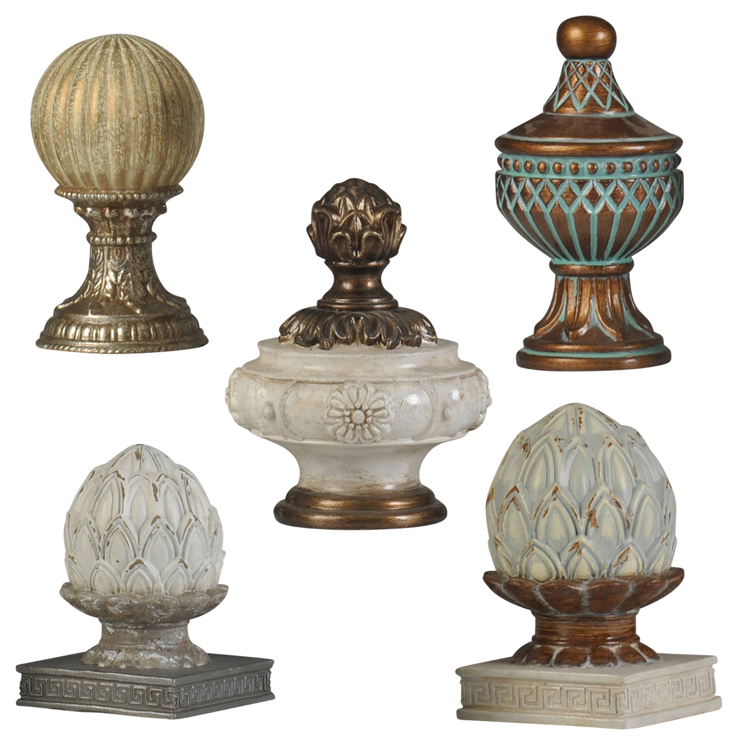 Valencia Finial Group Decorative Accessories 5 Piece Set