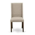 thumbnail image 4 of Luxe by East West Furniture 7-Piece Kitchen Table A Wood Table And 6 Light Tan Linen Fabric Dinner Chair, 4 of 7