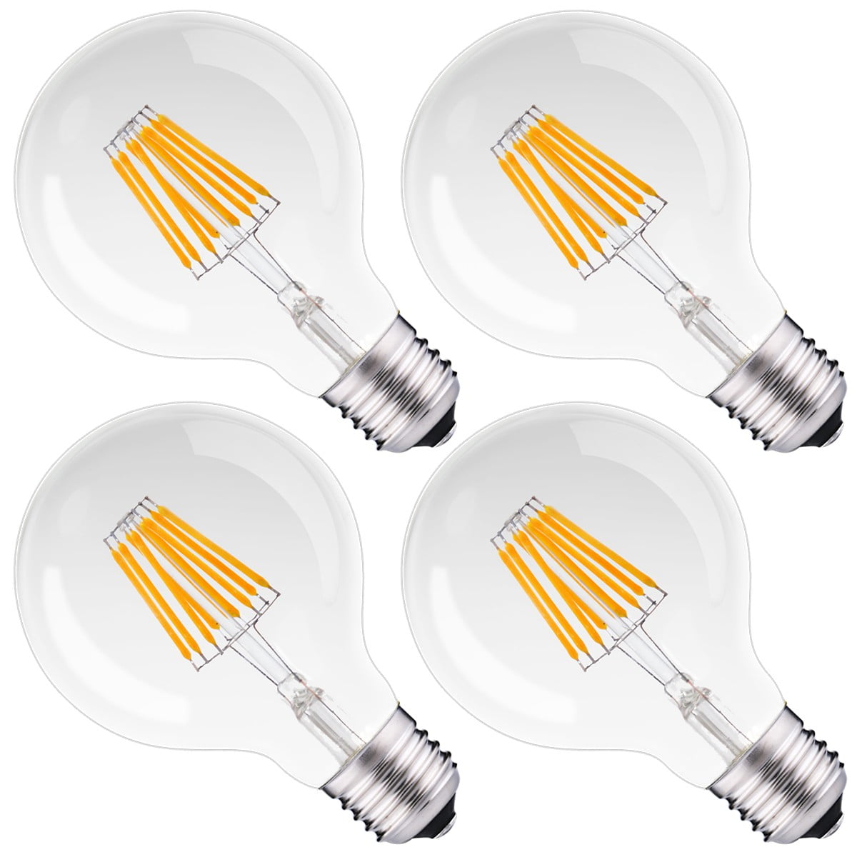 YANSUN 80-Watt Equivalent E26 G25 Dimmable Edison LED Light Bulb Soft White (4-Pack) YANSUN 80-Watt Equivalent E26 G25 Dimmable Edison LED Light Bulb Soft White (4-Pack)