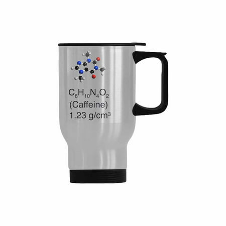 

SUNENAT Funny Quotes Ceramic Stainless Steel Travel Mugs 14 Fl Oz Caffeine Molecule Travel Mug Tea Cups Sarcastic Funny Mug with Sayings