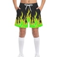 thumbnail image 2 of NAISIBABY Boys Board Shorts, Quick Dry with Pockets Drawstring Summer Casual Holiday Beach Swim Trunks Green 6T, 2 of 8