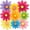 Carnival Set, variant on Paper Flowers Decorations for Wall, Purple and Pink for Wall Paper Flower Fan Classroom Decoration Paper Floral Backdrop Decor Paper Fans Decoration Hanging Paper Flower Wall Decor Set of 9
