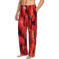 thumbnail image 2 of Easygdp Strawberry Red Men's Pajama Pant, Sleep Elastic Waistband Lounge Pants - X-Large, 2 of 9