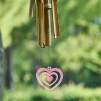 MLINS  20 Pcs Wind Chime Ornament Large Chimes for outside Heart Decor Ornaments Crafts Decoration Pink