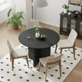 thumbnail image 4 of MAYEERTY 42" Soild Wood Dining Table Farmhouse Round Kitchen Table, Black, 4 of 9