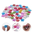 thumbnail image 2 of Rhewides 60pcs Resin Star Flat Back Beads for Jewelry Making Craft Scrapbooking Embellishments Mixed Colors 15mm, 2 of 10