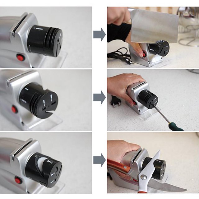 Afilador De Cuchillos Eléctrico Swifty Sharp Herramienta De Afilado Motorizada Enchufe De La Ue