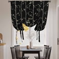 thumbnail image 3 of Sparrow Tie Up Curtains for Windows, Balloon Window Shades, Spring Birds on The Branches Vintage Country Black Kitchen Window Treatments Roll Up Curtain for Basement/Nursery 52"x45", 3 of 8