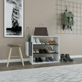 thumbnail image 3 of Ada Home Decor Furniture 3 Tier 9 Pair White Anthracite Manila Modern Shoe Rack, 3 of 4
