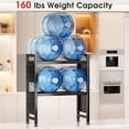 thumbnail image 3 of Adjustable Microwave Stand,Microwave Oven Rack Shelf Heavy Duty 3-Tier Shelf with 9 Hooks for Kitchen Shelves Counter Top Organizer, Holds 180lbs Bakers Racks for Kitchens,with Cutting Boards Stand, 3 of 8