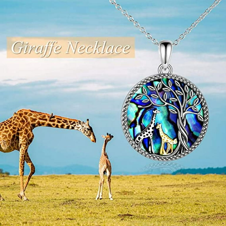 ONEFINITY Tree of Life Giraffe Necklace 925 Sterling Silver