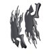 thumbnail image 1 of Calcomanía para motocicleta, 2 piezas, calcomanía para tanque de combustible, calcomanía personalizada, calcomanía de calavera con llamas, funcionalidad inteligente, 1 of 9
