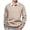Khaki, variant on Aimik Hanes Up to 65% off Clearance Men's Knit Polo Shirts Long Sleeve Button Down Ribbed Textured Casual Slim Fit Golf Polo T Shirts-Brown XXL