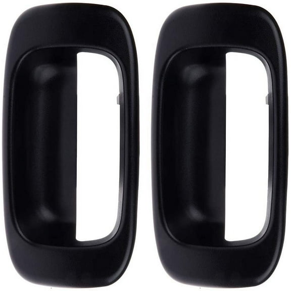 CCIYU Tailgate Door Handles Exterior Rear Replacement for 1999-2007 for Chevy Silverado for GMC Sierra Bezel Textured Black(2pcs)