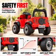 thumbnail image 6 of 12V Licensed Ford Bronco Raptor Powered Ride on Toy Cars, Kids Electric Car for Toddlers with Music, LED Lights, Horn, Ages 2+, Red, 6 of 10