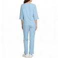 thumbnail image 5 of Minjewel Women's Short Sleeve Round Neck Scrubs for Women Set with Pockets, Breathable Scrub Set for Nurses, Caregivers & Medical Professionals,Light Blue M, 5 of 7