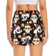 thumbnail image 3 of Picia Cute Dog Panda Pattern Women's 2 in 1 Athletic Running Shorts High Waisted Workout Casual Gym Sweat Shorts with Comfy Liner Zipper Pockets-XX-Large, 3 of 9