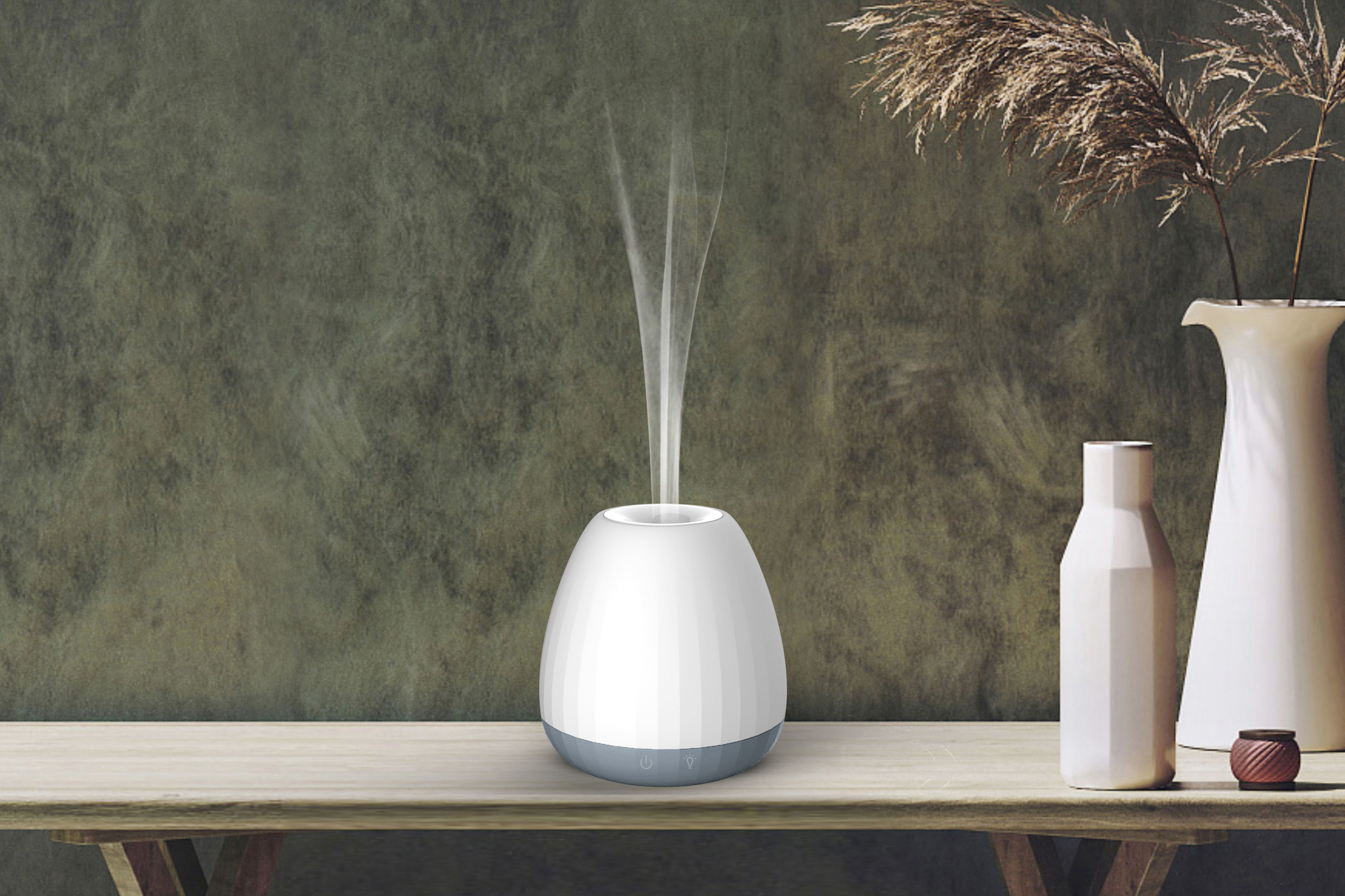 Mainstays Ultrasonic Nightlight Humidifier with Aroma 200ml Capacity