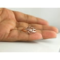 thumbnail image 4 of Halo Jewelers 10k Rose Gold 1/6 Carat (Ctw) Round Cut Natural White Diamond Infinity Heart Promise Engagement Ring for Women Wedding Birthday (Color: H-I, Clarity: I1-I2, 0.18Cttw) Ring Size-5.5, 4 of 6