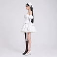 thumbnail image 5 of Halloween Costume Alien Stage Series Mizi & Sua Anime Cosplay Pink White Idol Dress Set,Halloween Role Play Outfit for Carnival Party,Size M, 5 of 9