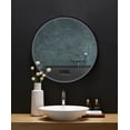 thumbnail image 3 of CIRQUE 30 in. Round LED Black Framed Mirror with Bluetooth, Defogger, and Digital Display, 3 of 6