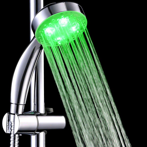 Colorful Head Home Bathroom Colors Changing LED Shower Water Glow Light 